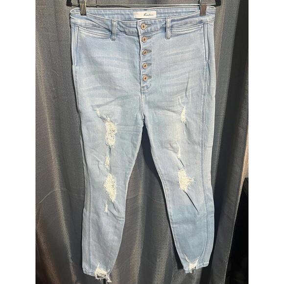 KanCan hi rise light wash jeans - Picture 1 of 7